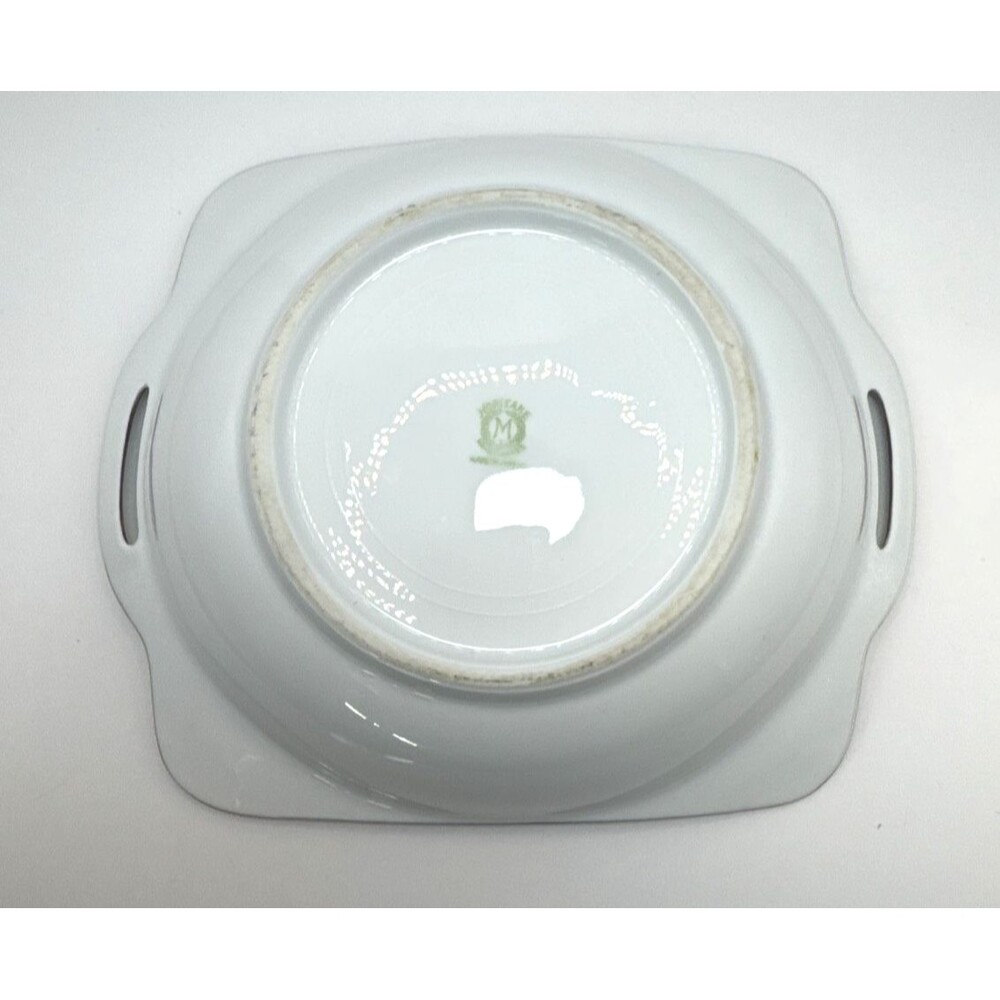 Vintage NORITAKE Morimura Japan Hand Painted Double Pierced 2 Handle Bowl - Picture 10 of 11